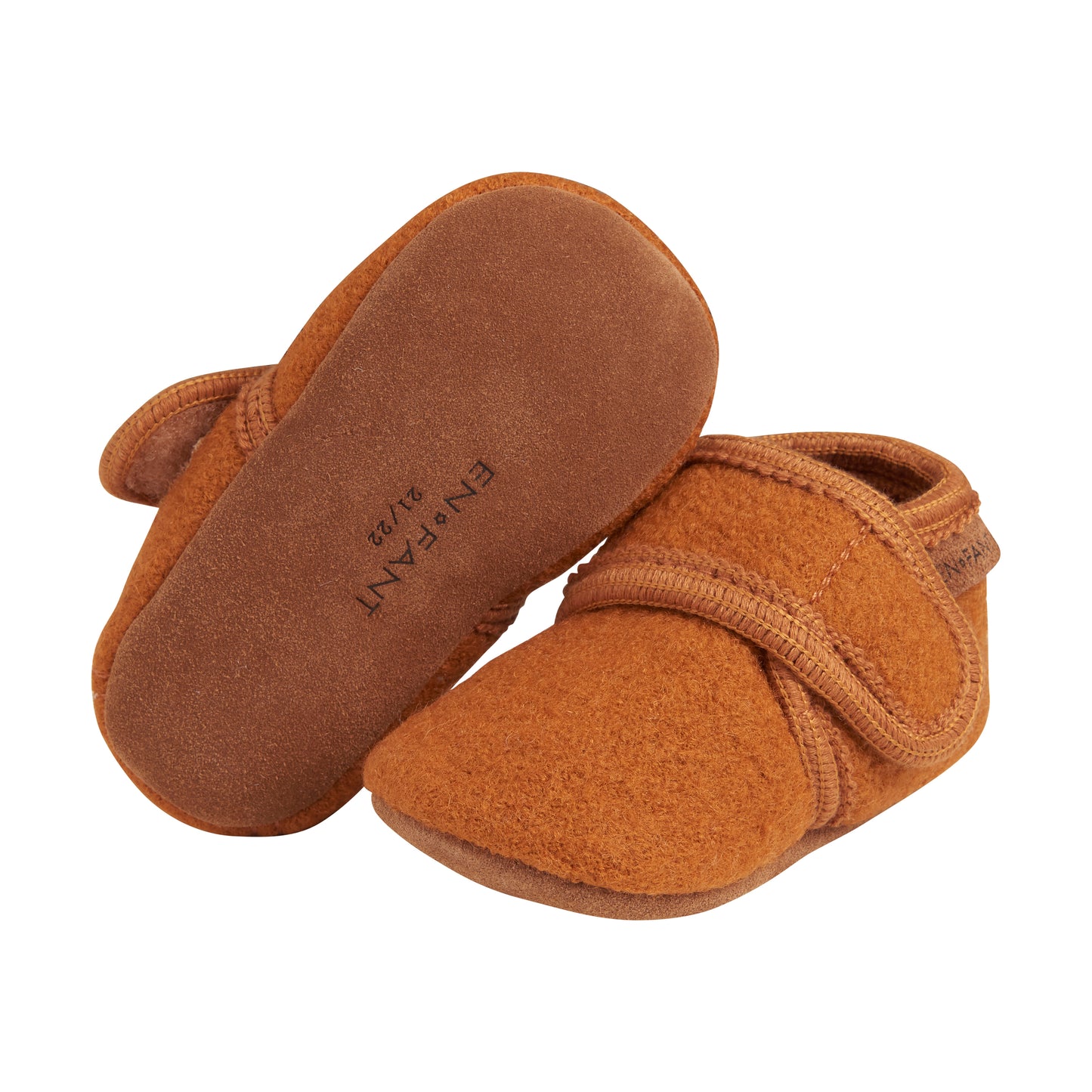 En Fant Wollen Babyslofje Leather Brown