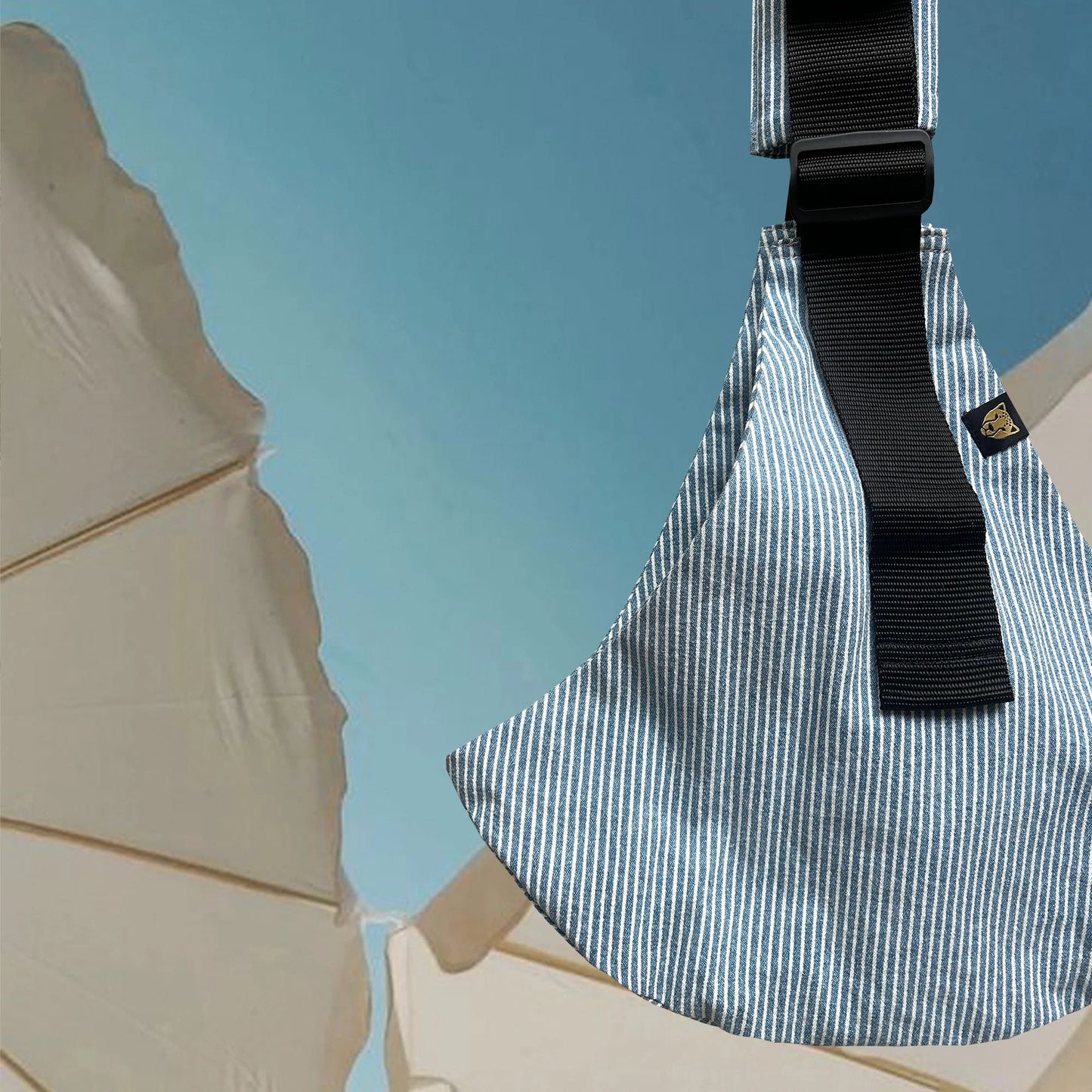 Wildride Carrier Peuterdraagzak Light Denim Stripes