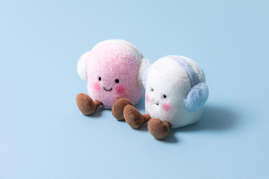 Jellycat Knuffel Amuseables Toastie Pink and White Marshmallows