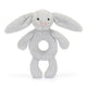 Jellycat Knuffel Bashful Silver Bunny Ring Rattle