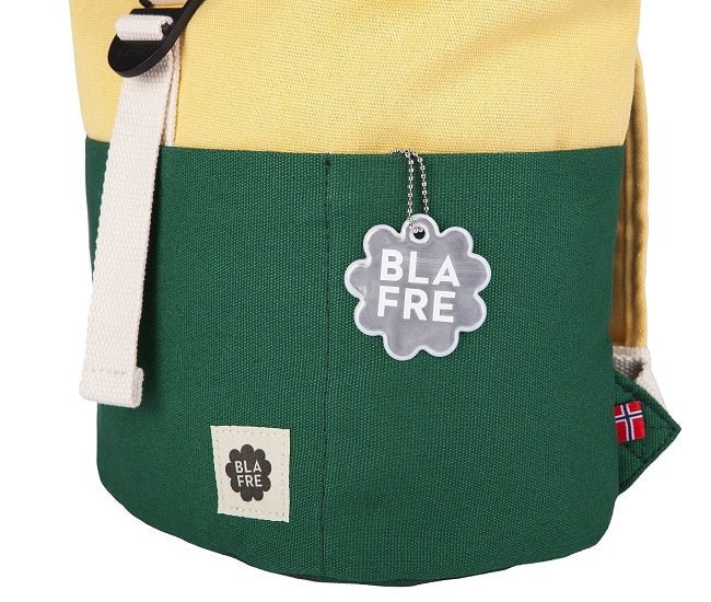 Blafre Roll - top rugzak 3 - 7 jaar donkergroen + geel – Little Wannahaves