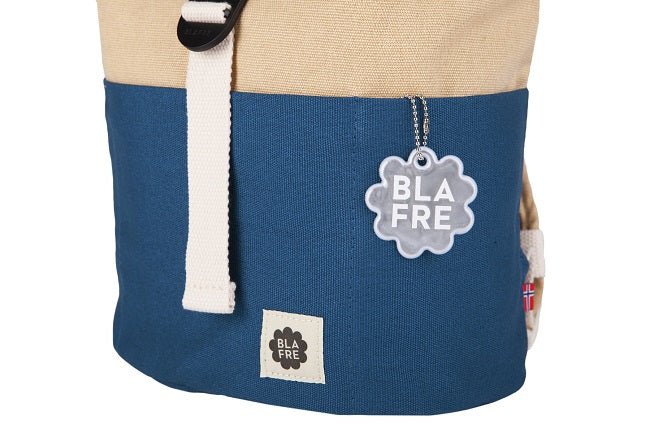 Blafre Roll - top rugzak 3 - 7 jaar blauw + beige – Little Wannahaves