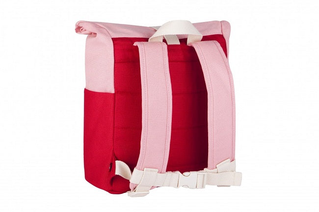 Blafre Roll-top rugzak 3-7 jaar rood + roze
