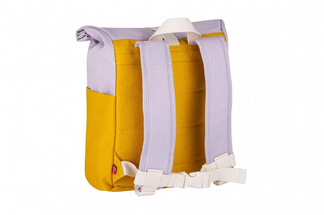 Blafre Roll-top rugzak 3-7 jaar geel + lila