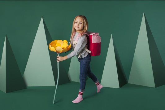 Blafre Roll - top rugzak 3 - 7 jaar donkergroen + geel – Little Wannahaves