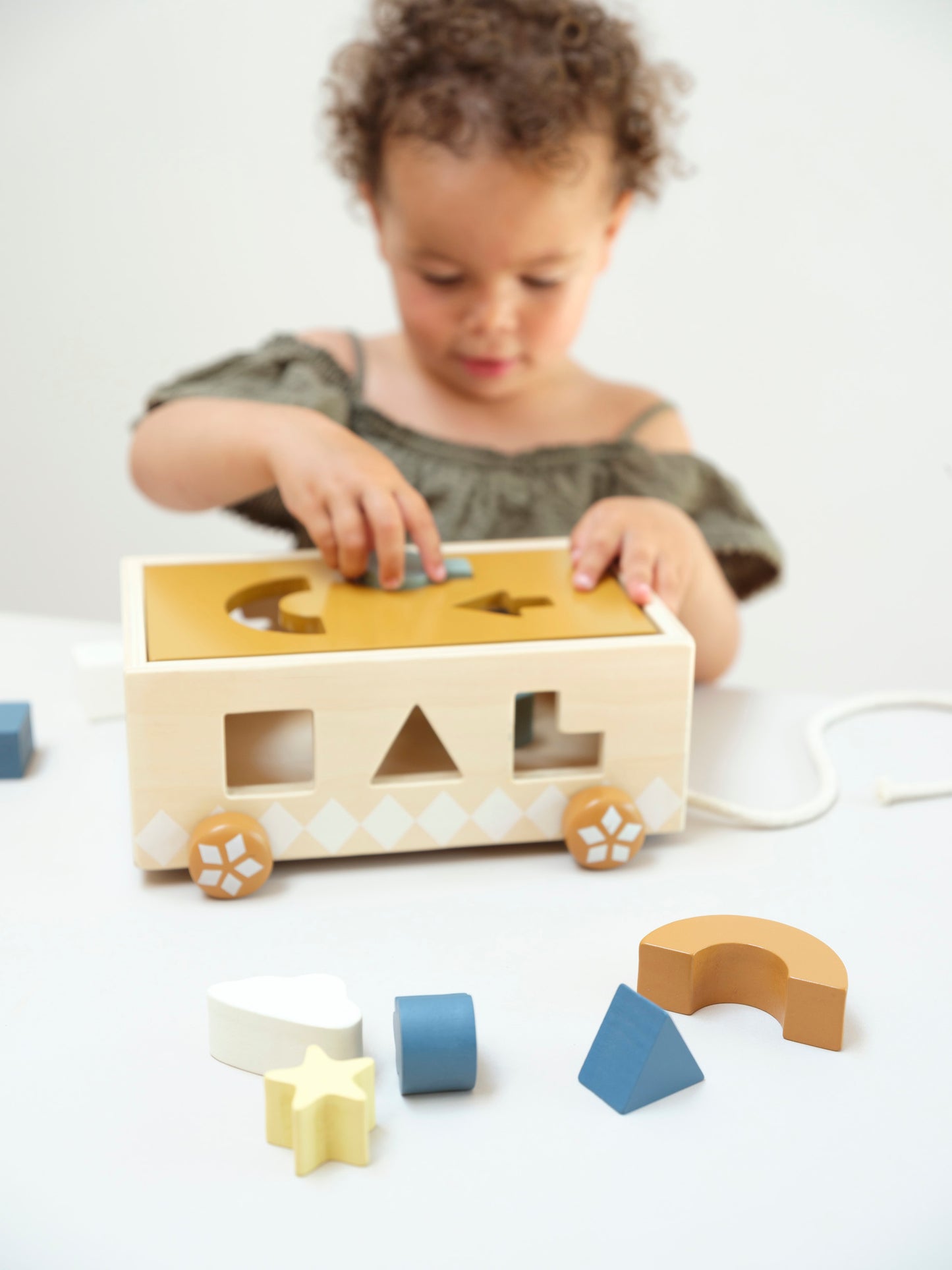 Fabelab Trekspeelgoed Vormenstoof op Wielen