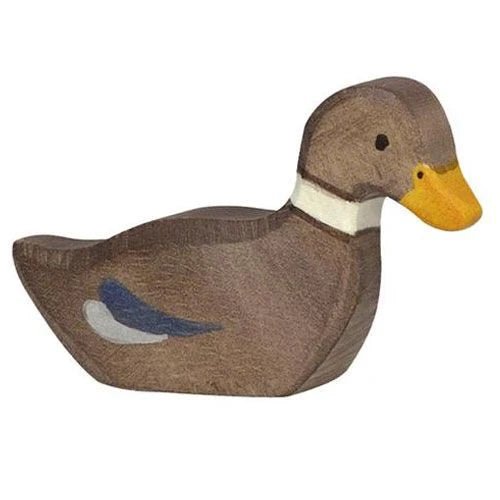 Holztiger Houten Eend zwemmend – Little Wannahaves