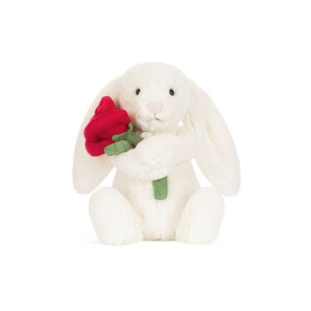 Jellycat Knuffel Cream Bunny with Rose – Little Wannahaves