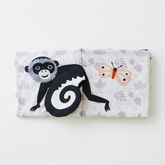 Wee Gallery Peek - a - Boo Jungle – zwart - wit knisperboekje – Little Wannahaves