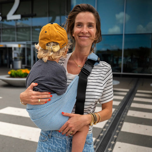 Wildride Carrier Peuterdraagzak Light Denim Stripes