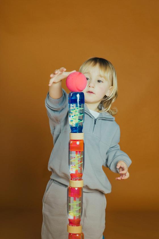 Petit Boum Sensorische Fles Spiraal Blauw