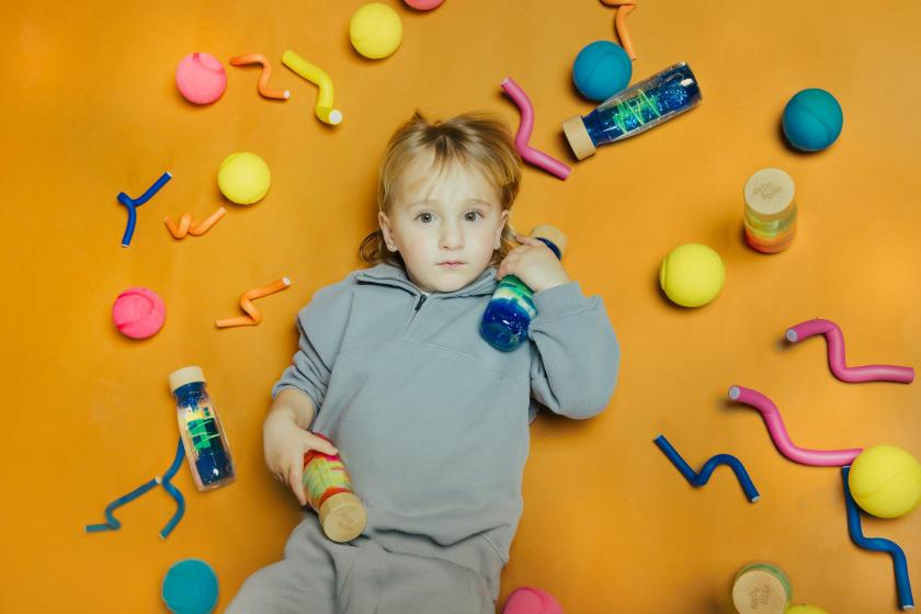 Petit Boum Sensorische Fles Spiraal Blauw