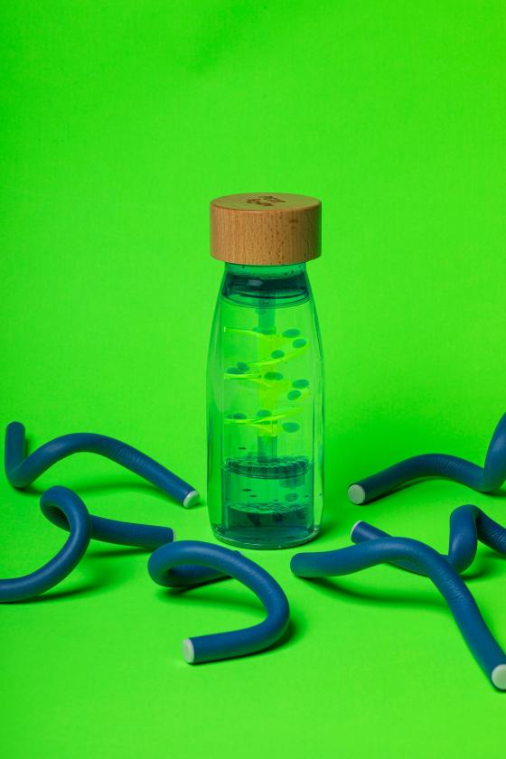 Petit Boum Sensorische Fles Spiraal Blauw
