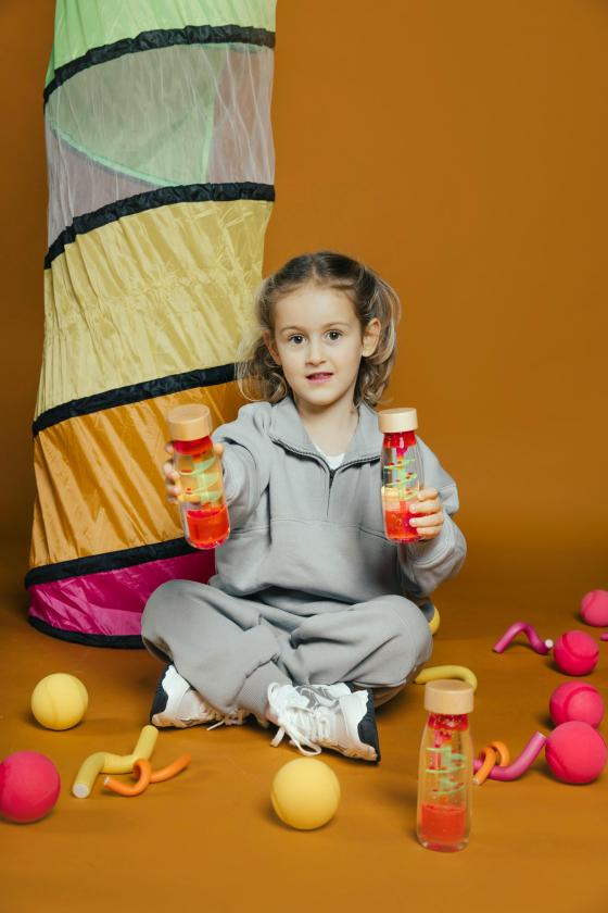 Petit Boum Sensorische Fles Spiraal Roze