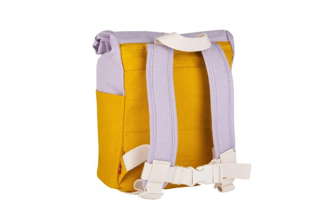 Blafre Roll-top rugzak 1-4 jaar geel + lila