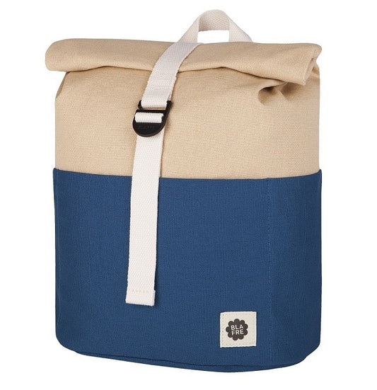 Blafre Roll-top rugzak 3-7 jaar blauw + beige