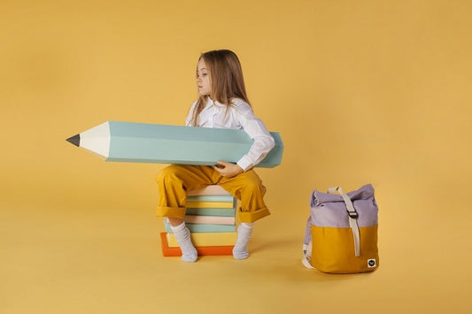 Blafre Roll - top rugzak 3 - 7 jaar geel + lila – Little Wannahaves