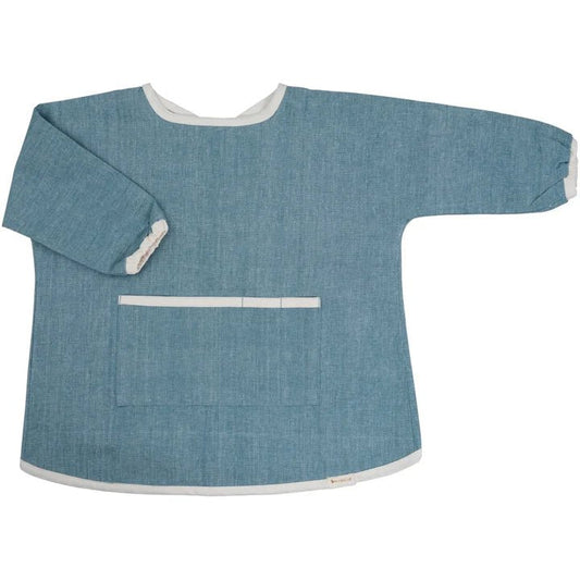 Fabelab Knoeischort Chambray Blue Spruce 1 - 3 jaar – Little Wannahaves