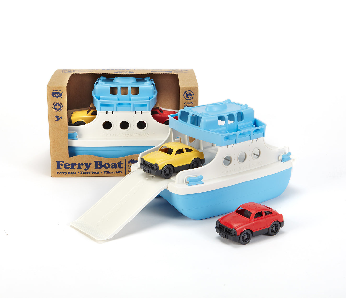 Green Toys Veerboot met Auto's Blauw – Little Wannahaves