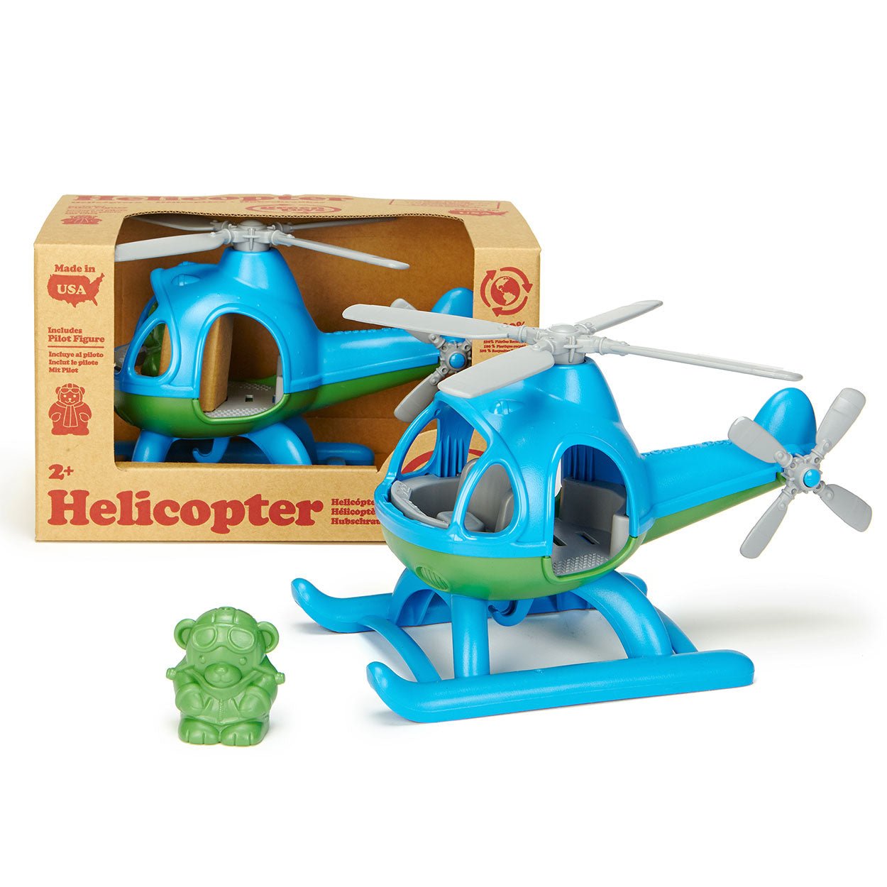 Green Toys Helikopter Blauw Groen – Little Wannahaves