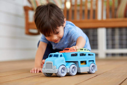 Green Toys Vrachtwagen met Oplegger en 3 Miniauto’s – Little Wannahaves