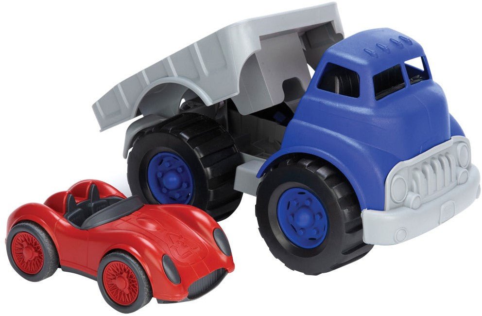Green Toys Autotransporter met Raceauto – Little Wannahaves