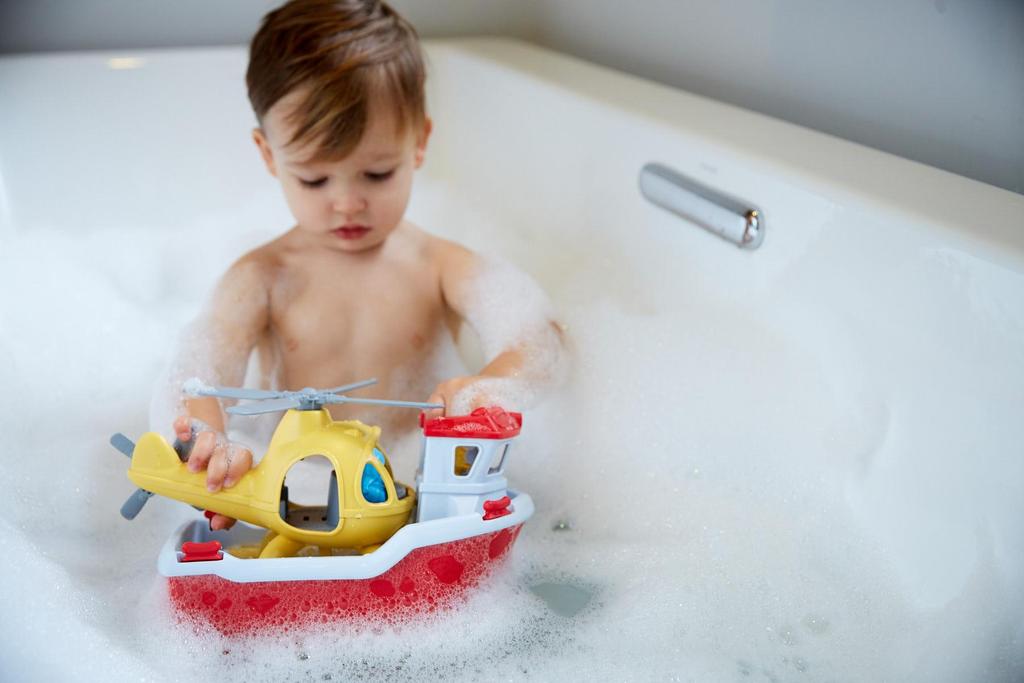 Green Toys Reddingsboot met Helikopter – Little Wannahaves