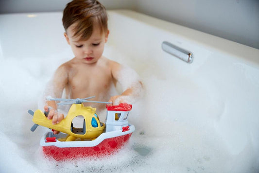 Green Toys Reddingsboot met Helikopter – Little Wannahaves