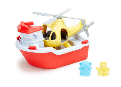 Green Toys Reddingsboot met Helikopter – Little Wannahaves