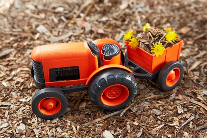 Green Toys Tractor Oranje – Little Wannahaves