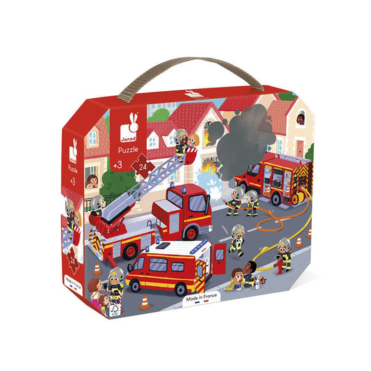 Janod Puzzel - De Brandweer (24 stukjes) – Little Wannahaves