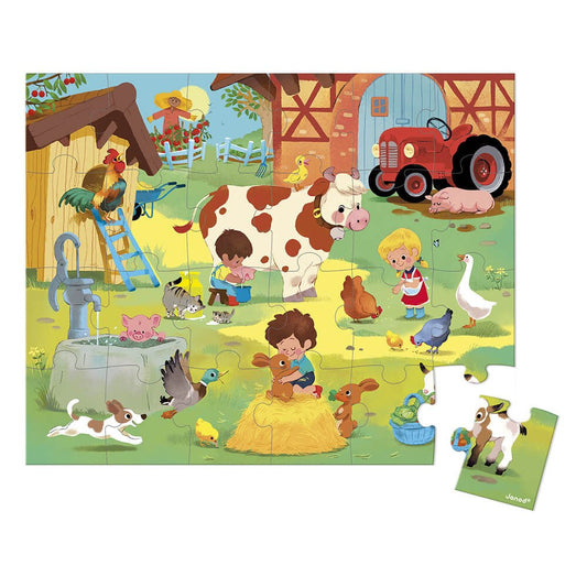 Janod Puzzel - Op de Boerderij (24 stukjes) – Little Wannahaves