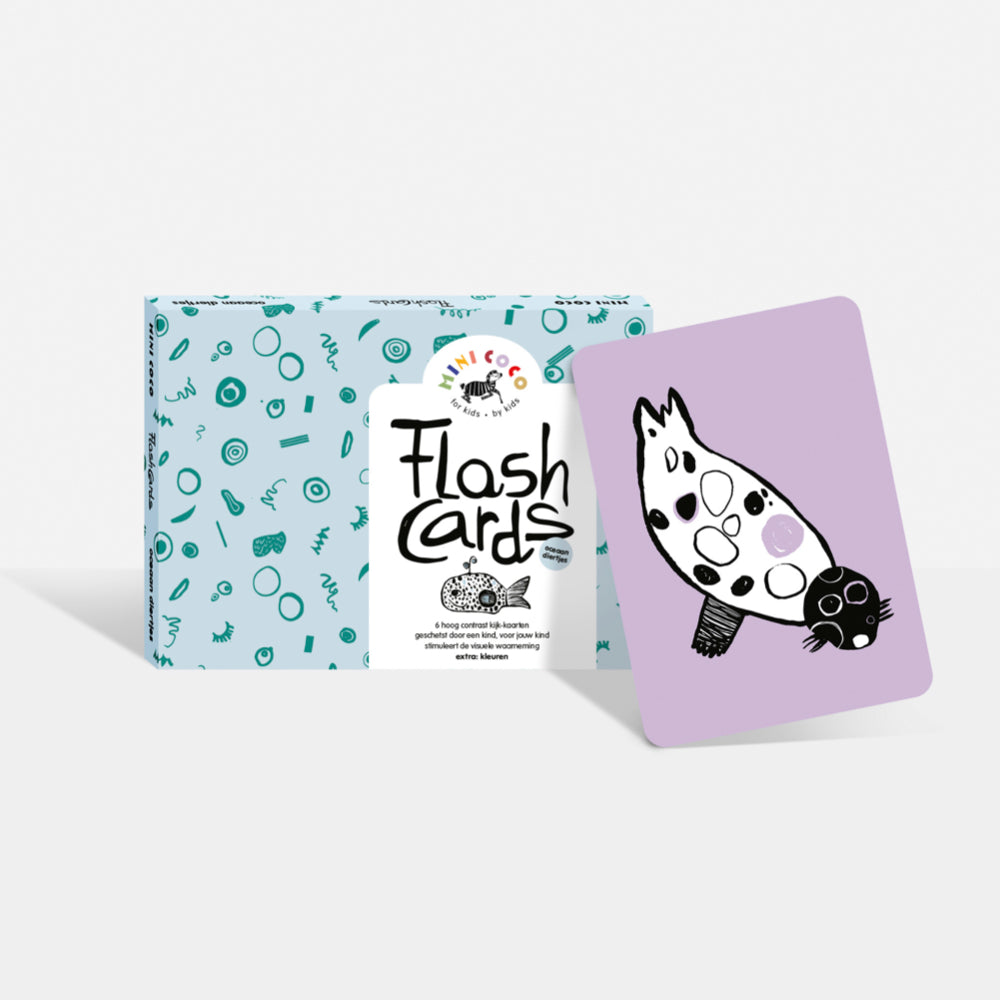 Mini Coco zwart-wit kijkkaarten Oceaan | baby flash cards