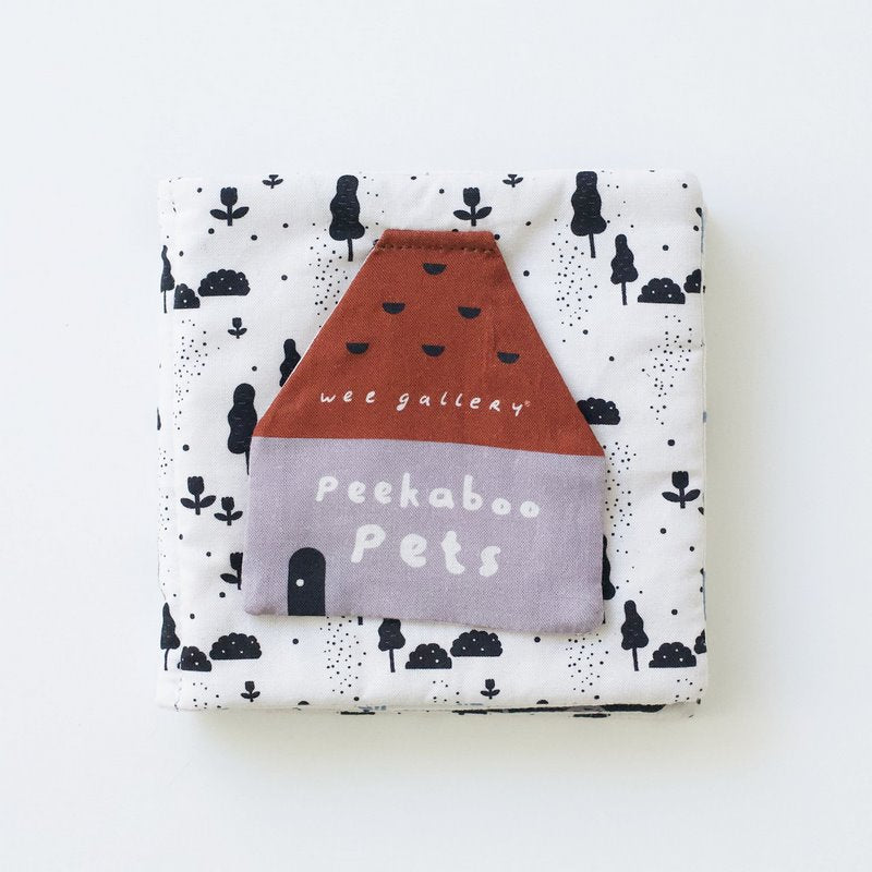 Wee Gallery Peek - a - Boo Pets – zwart - wit knisperboekje – Little Wannahaves
